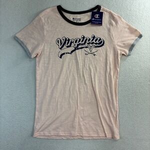 Champion University Virginia T Shirt Women M Pink Casual Cavalier Collegiate NWT
